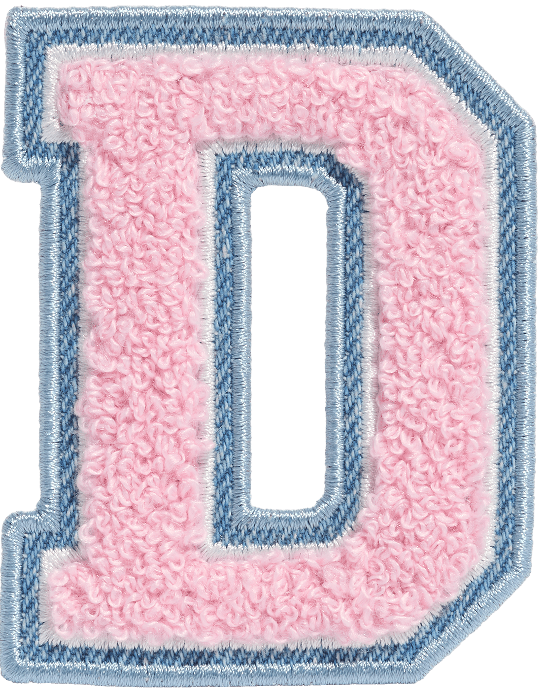 Flamingo Denim Varsity Letter Patch