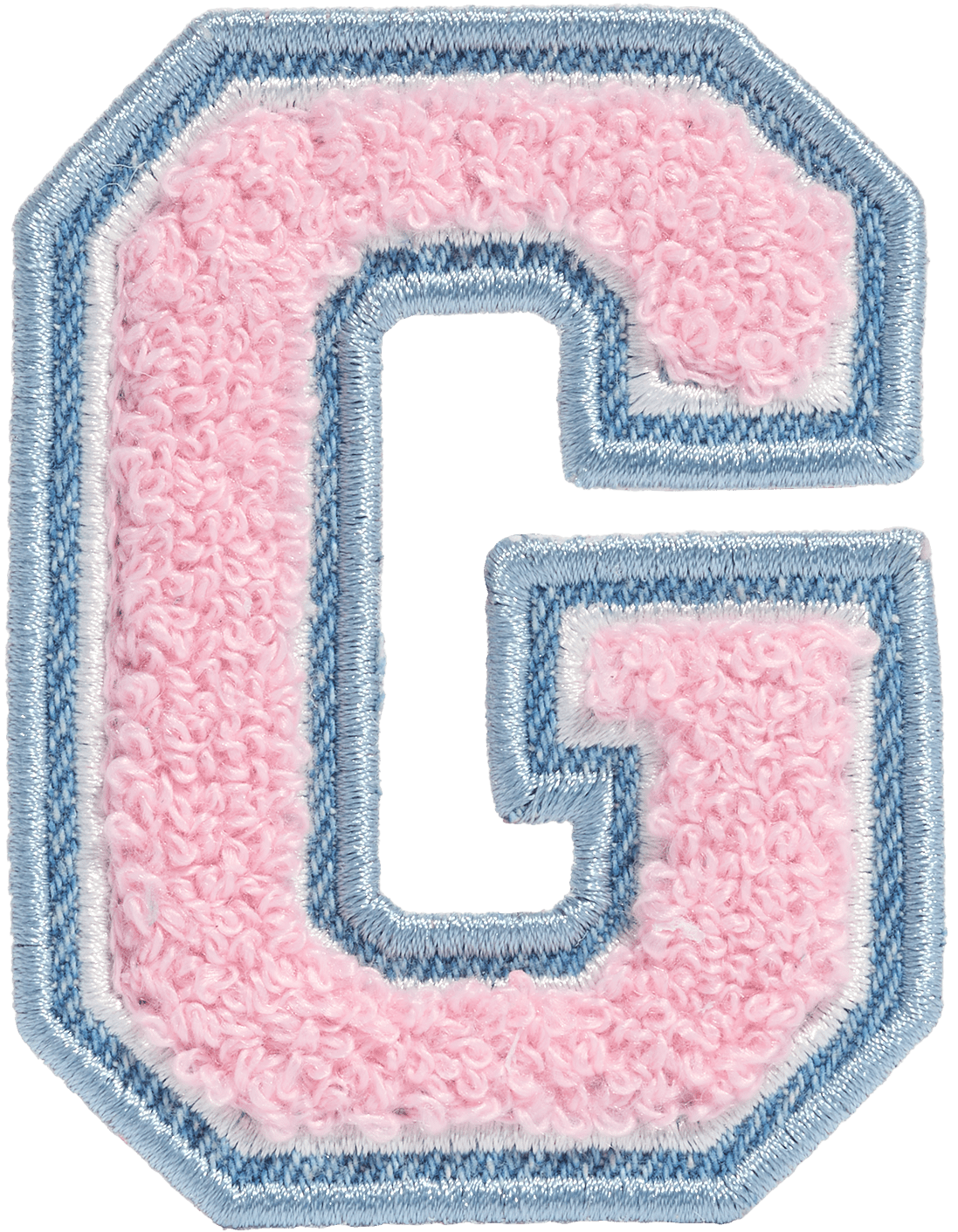 Flamingo Denim Varsity Letter Patch