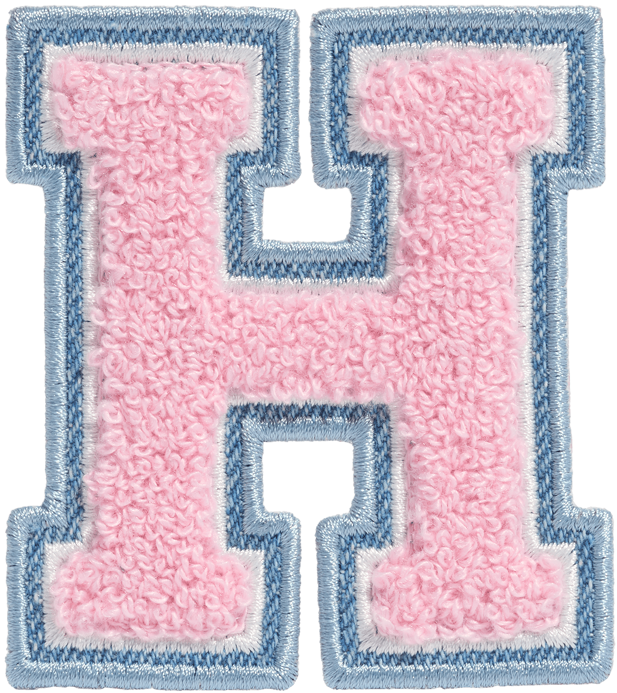 Flamingo Denim Varsity Letter Patch