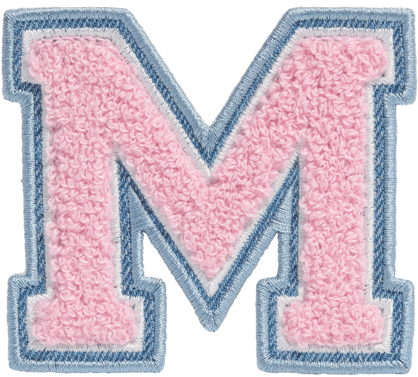 Flamingo Denim Varsity Letter Patch