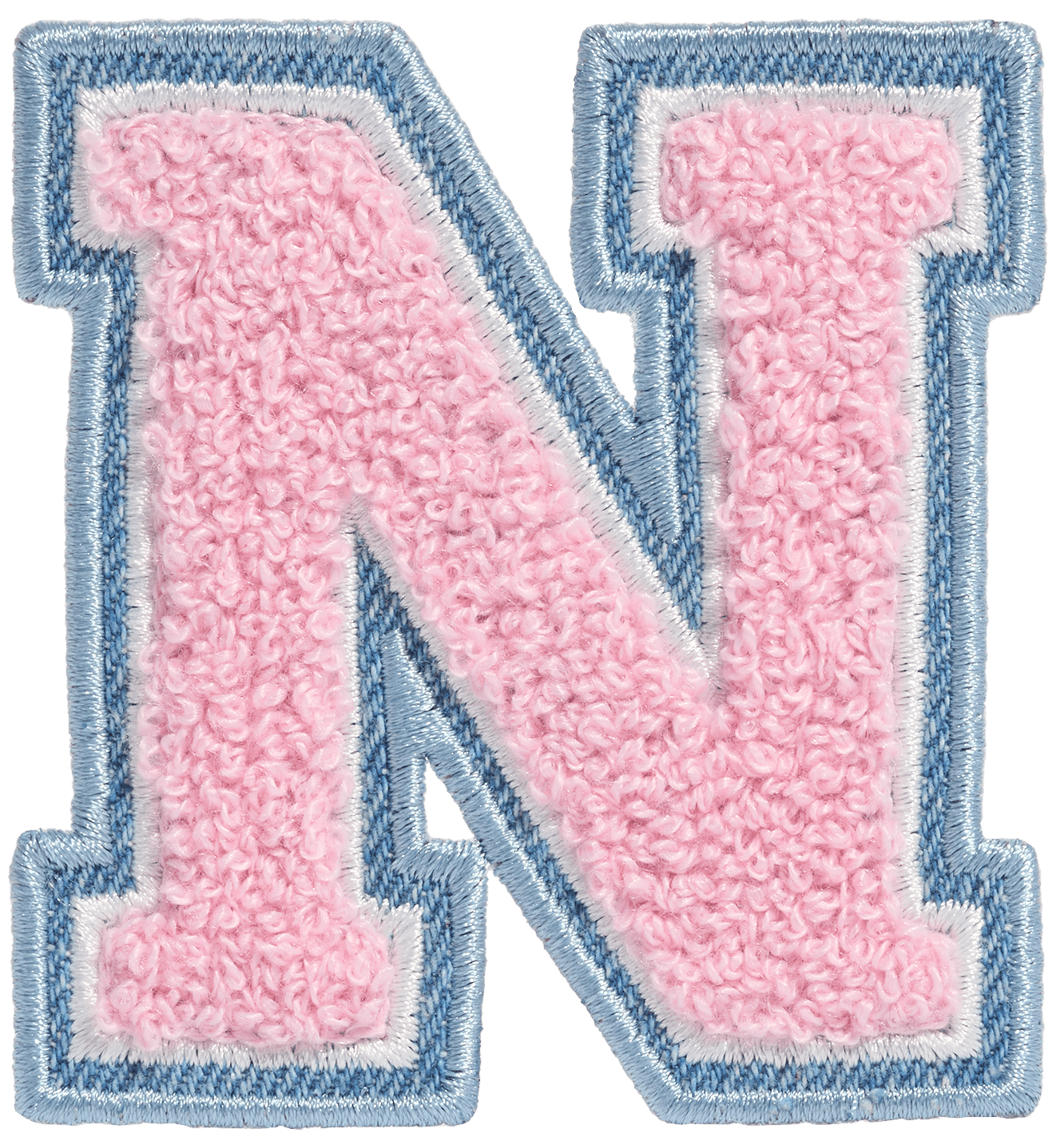 Flamingo Denim Varsity Letter Patch