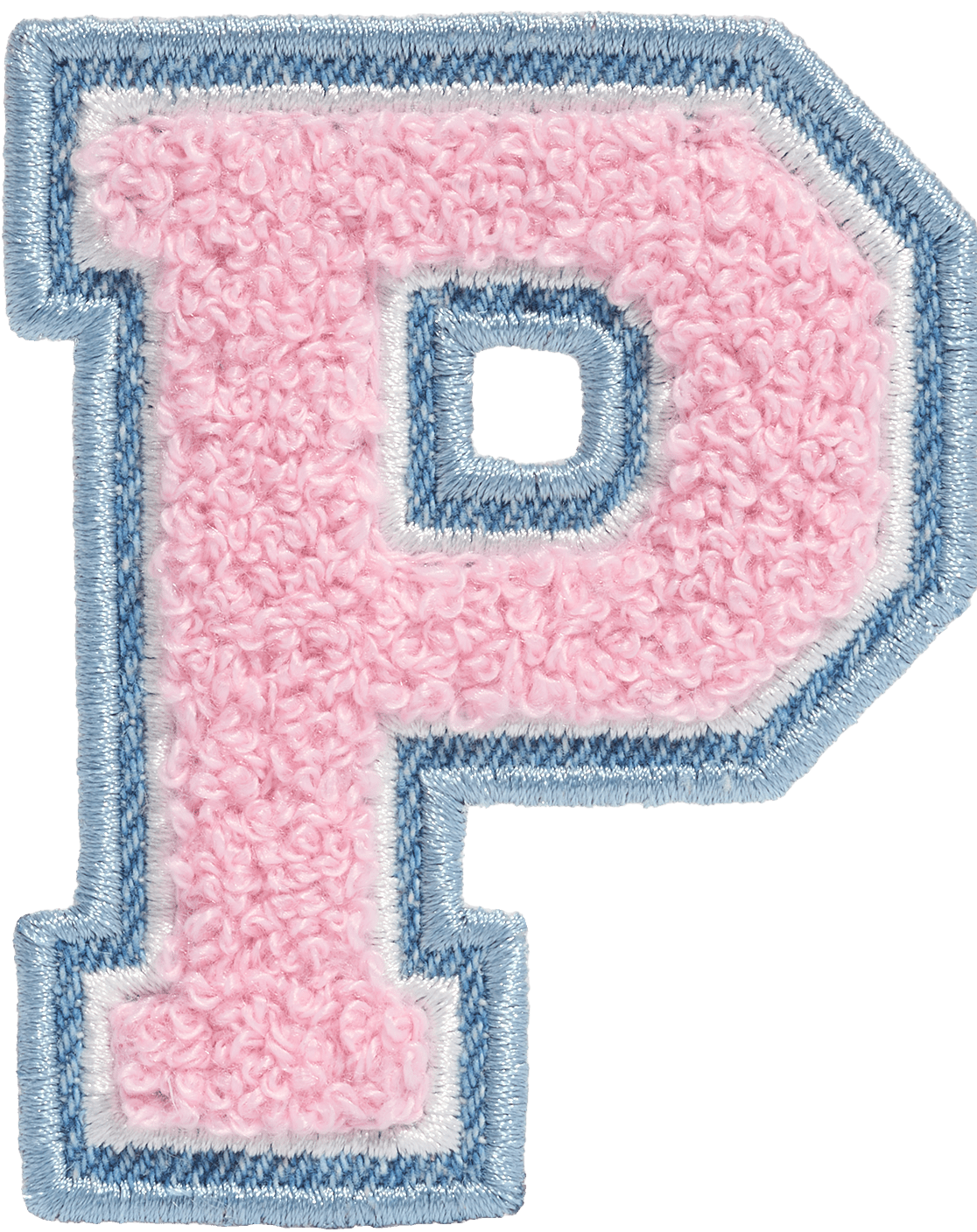 Flamingo Denim Varsity Letter Patch