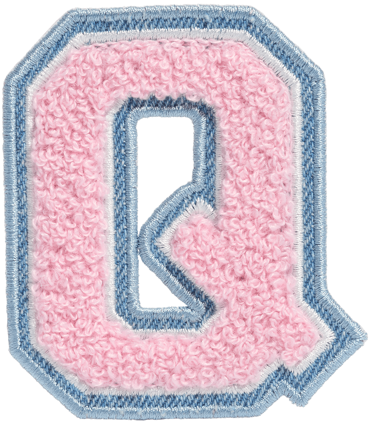 Flamingo Denim Varsity Letter Patch