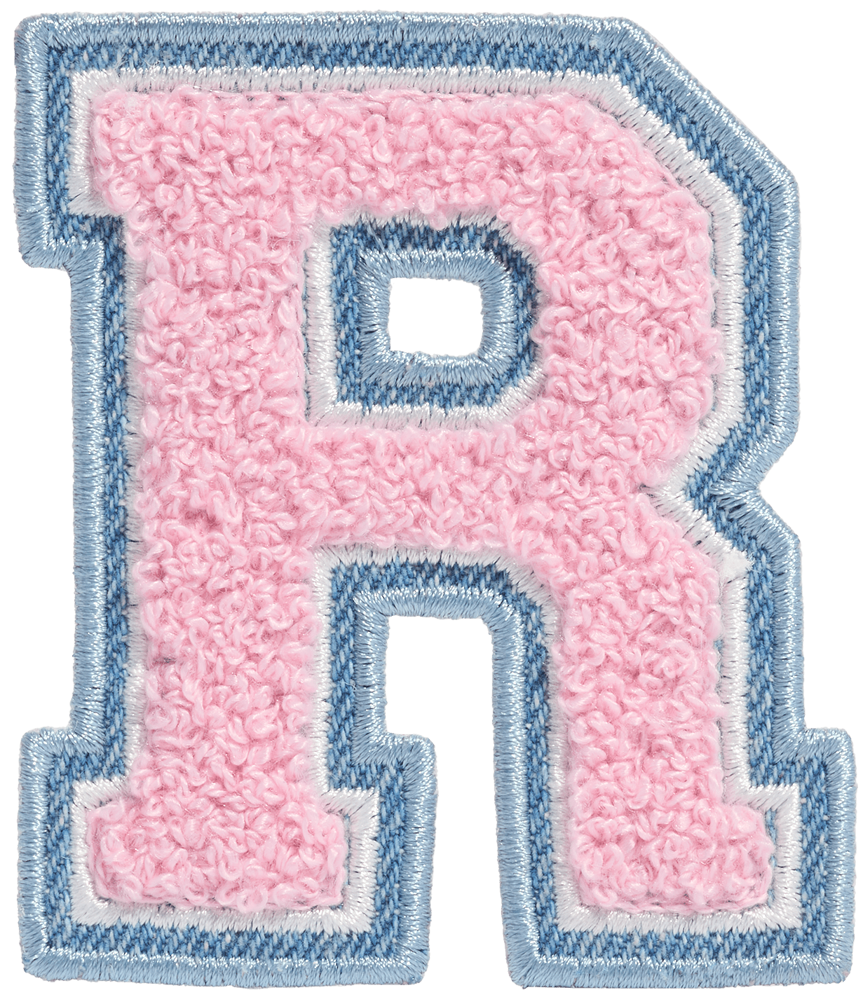 Flamingo Denim Varsity Letter Patch