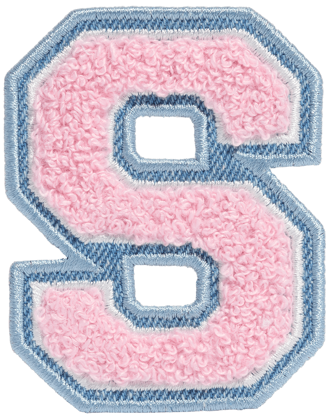 Flamingo Denim Varsity Letter Patch