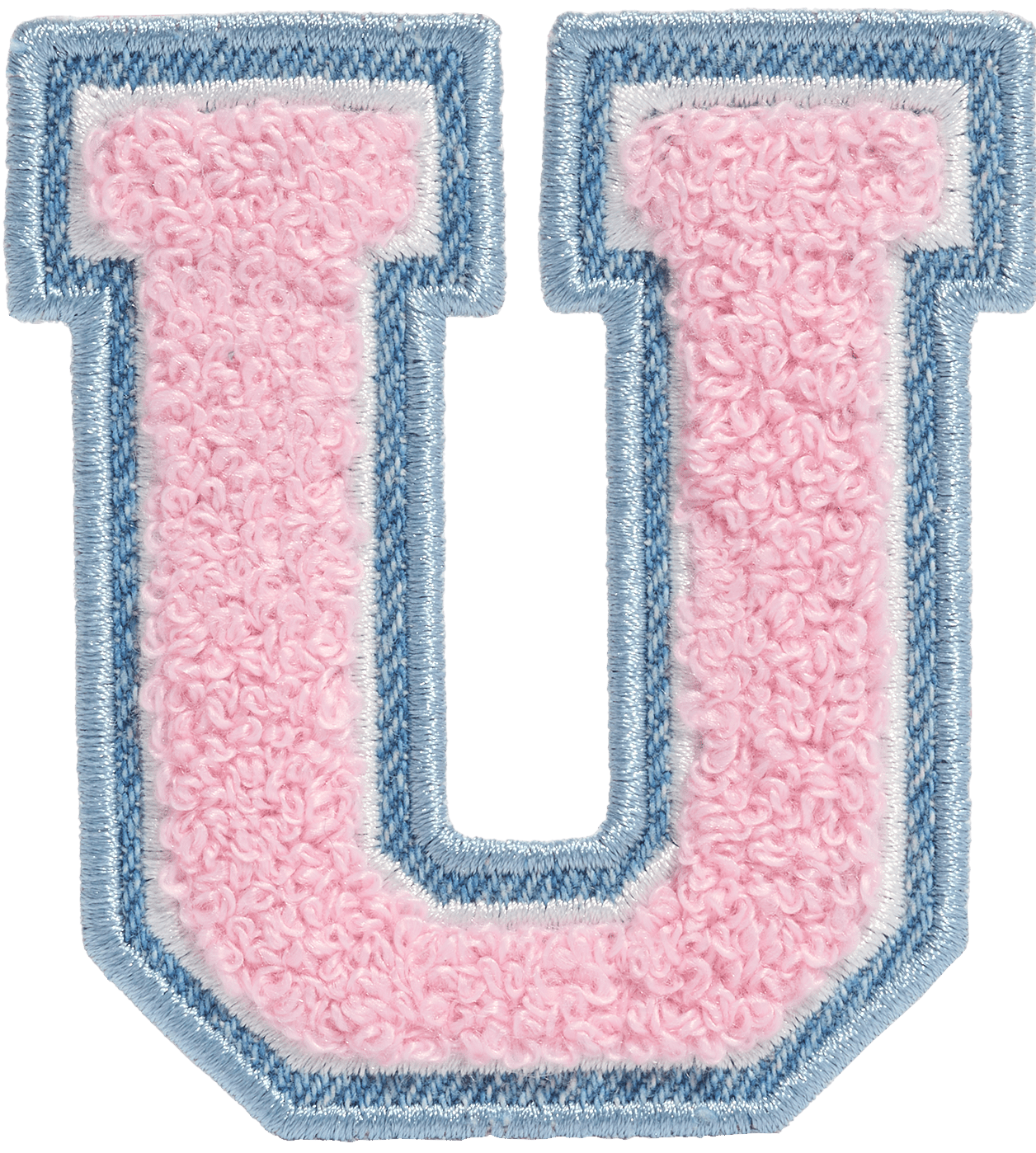 Flamingo Denim Varsity Letter Patch