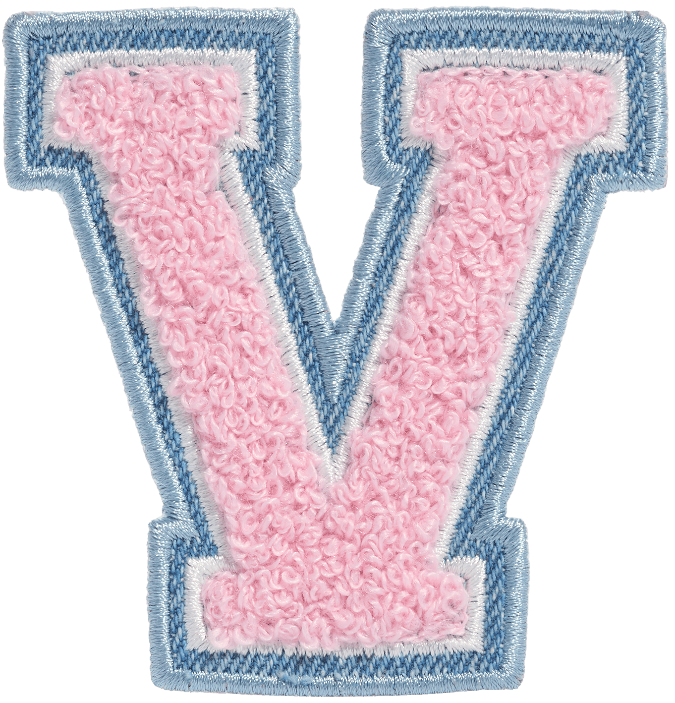 Flamingo Denim Varsity Letter Patch