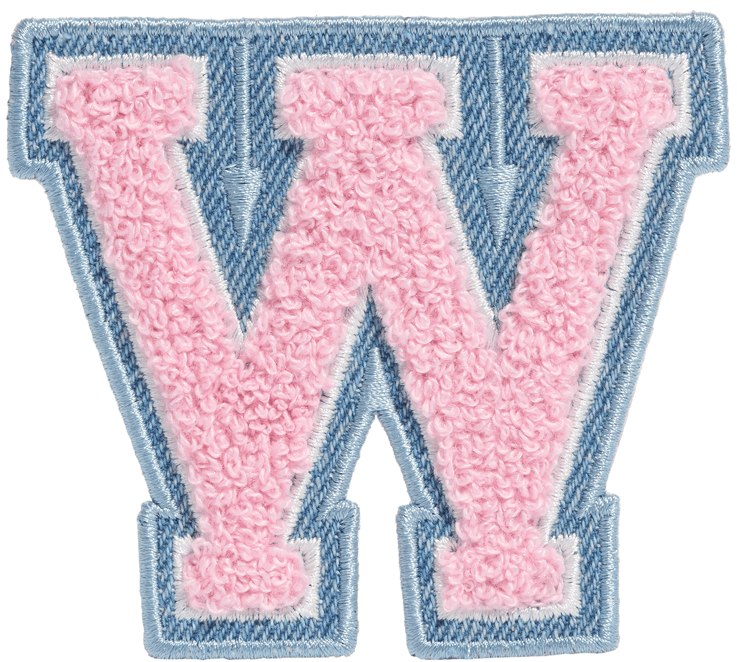 Flamingo Denim Varsity Letter Patch