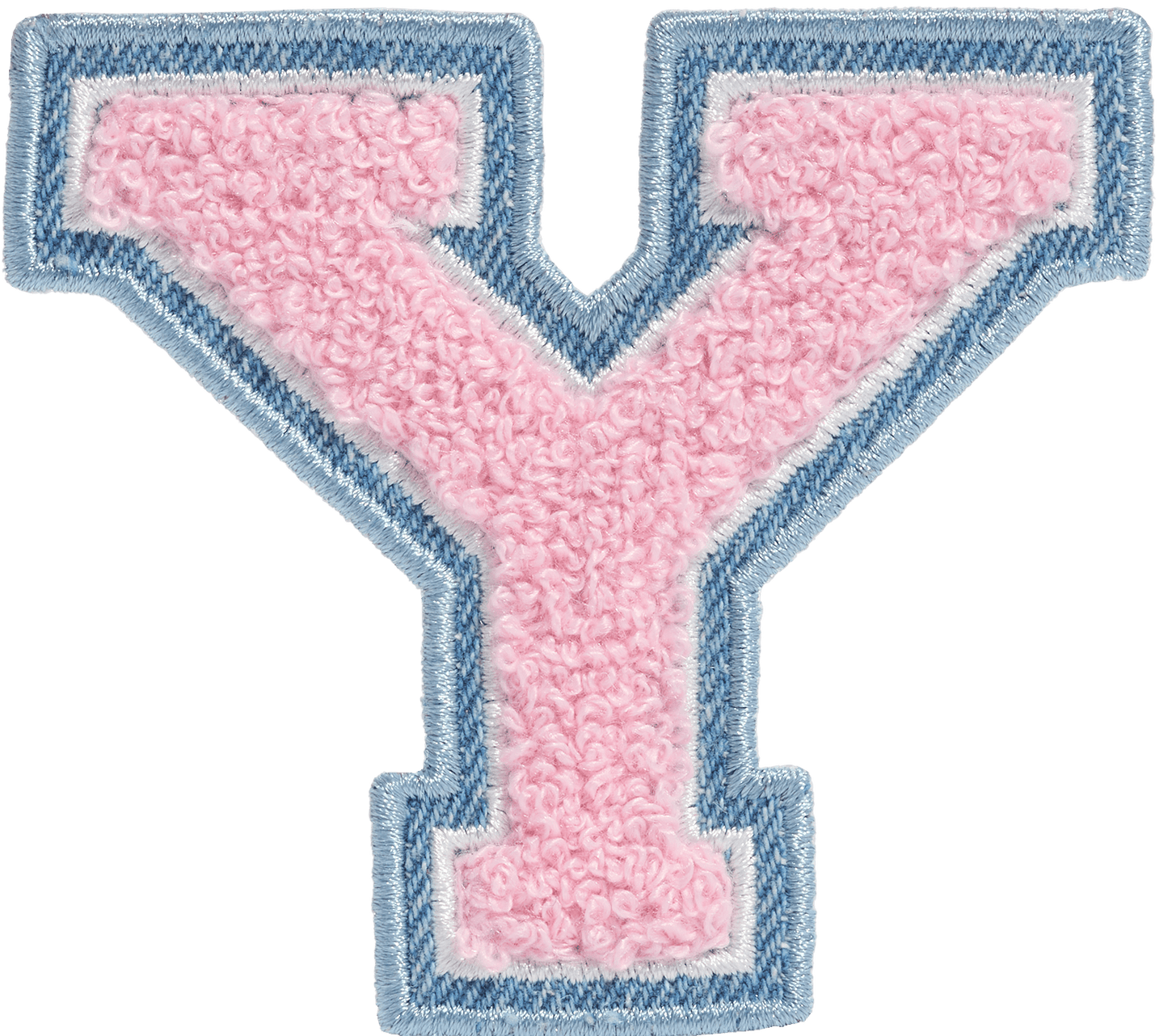 Flamingo Denim Varsity Letter Patch