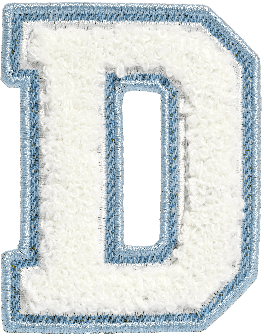 Blanc Denim Varsity Letter Patch