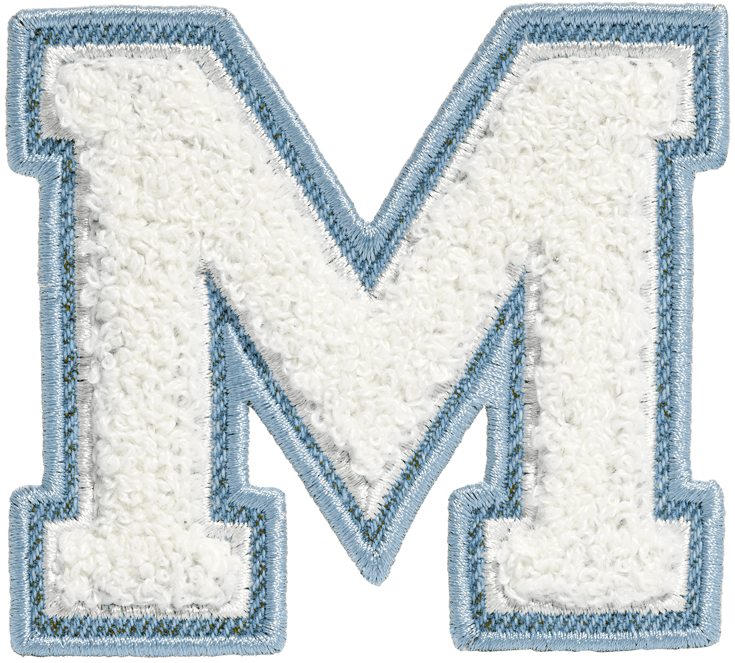 Blanc Denim Varsity Letter Patch