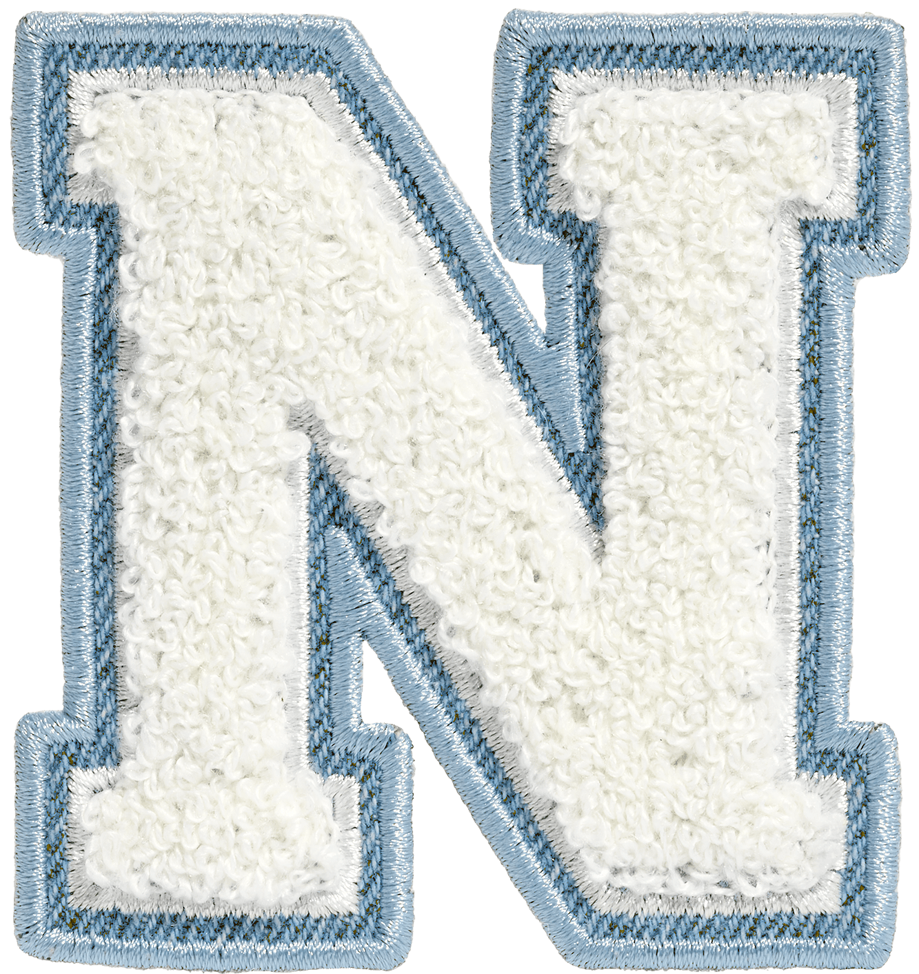 Blanc Denim Varsity Letter Patch