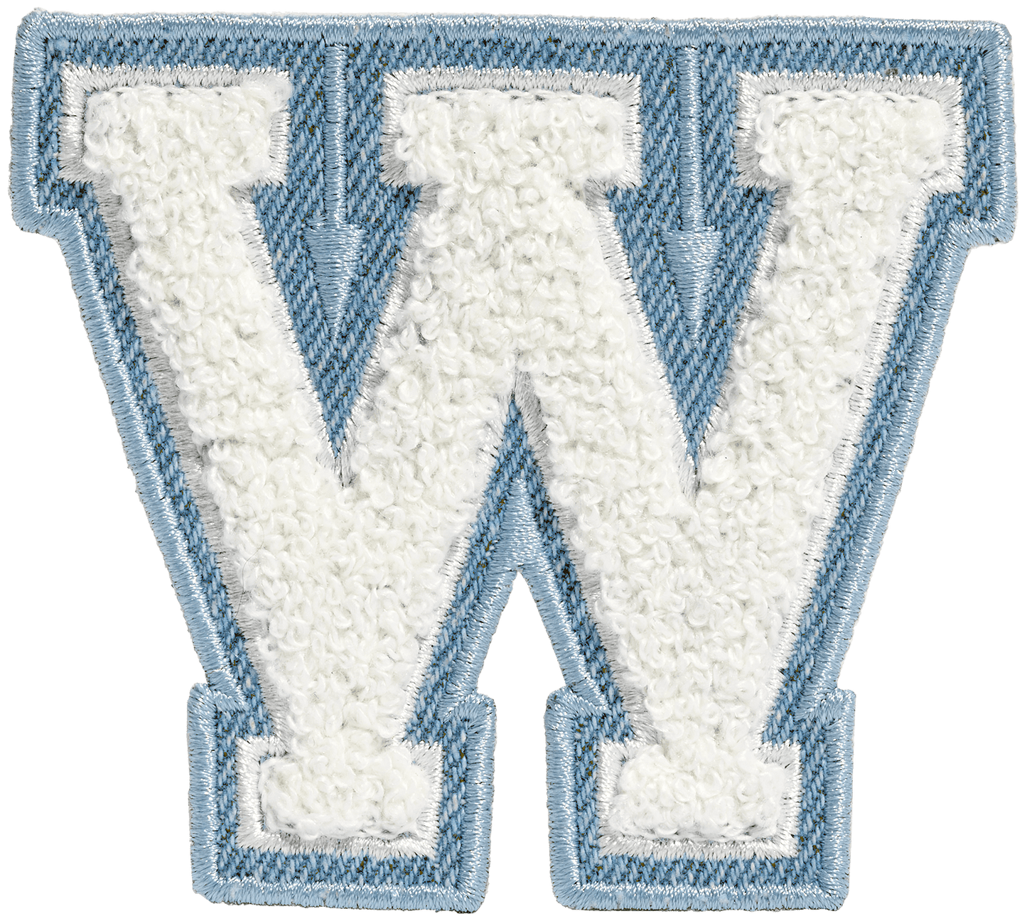 Blanc Denim Varsity Letter Patch