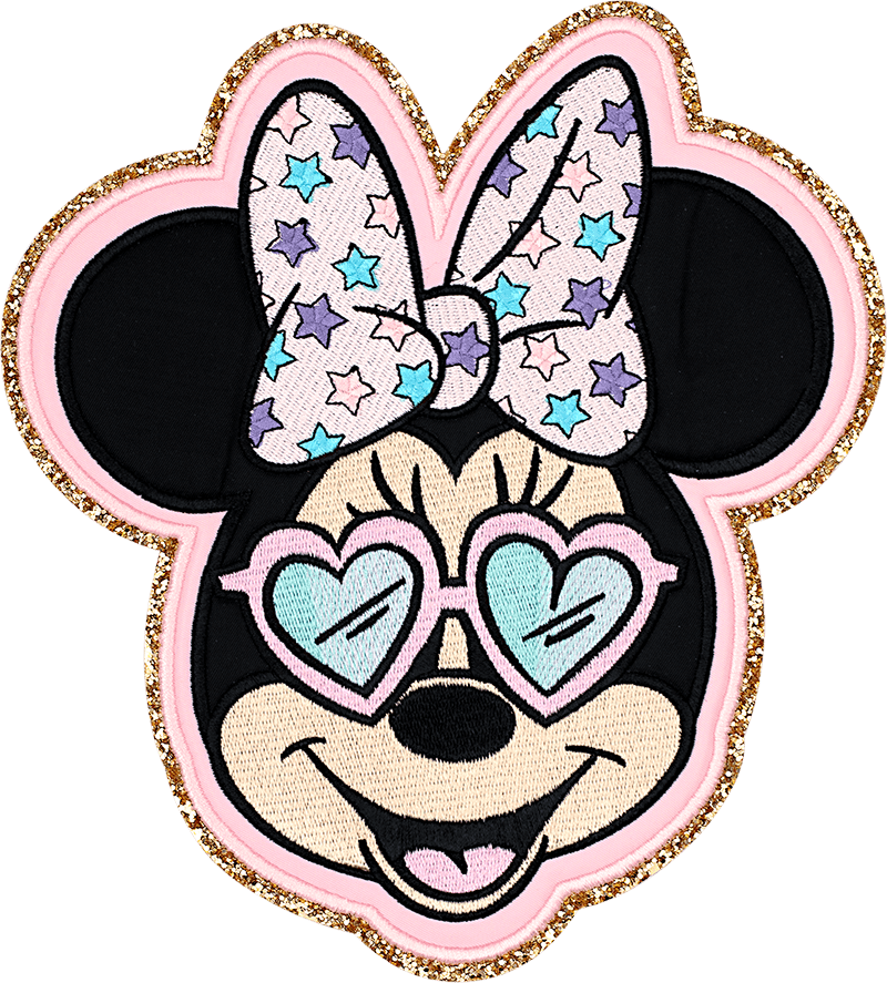 Large Minnie Mouse Heart Sunglasses Patch