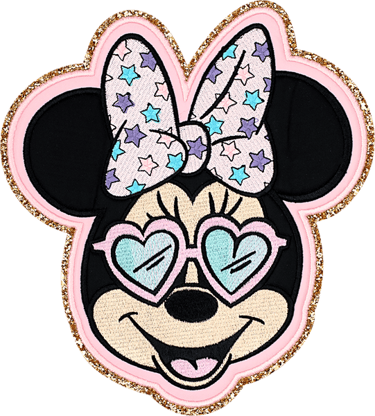 Large Minnie Mouse Heart Sunglasses Patch