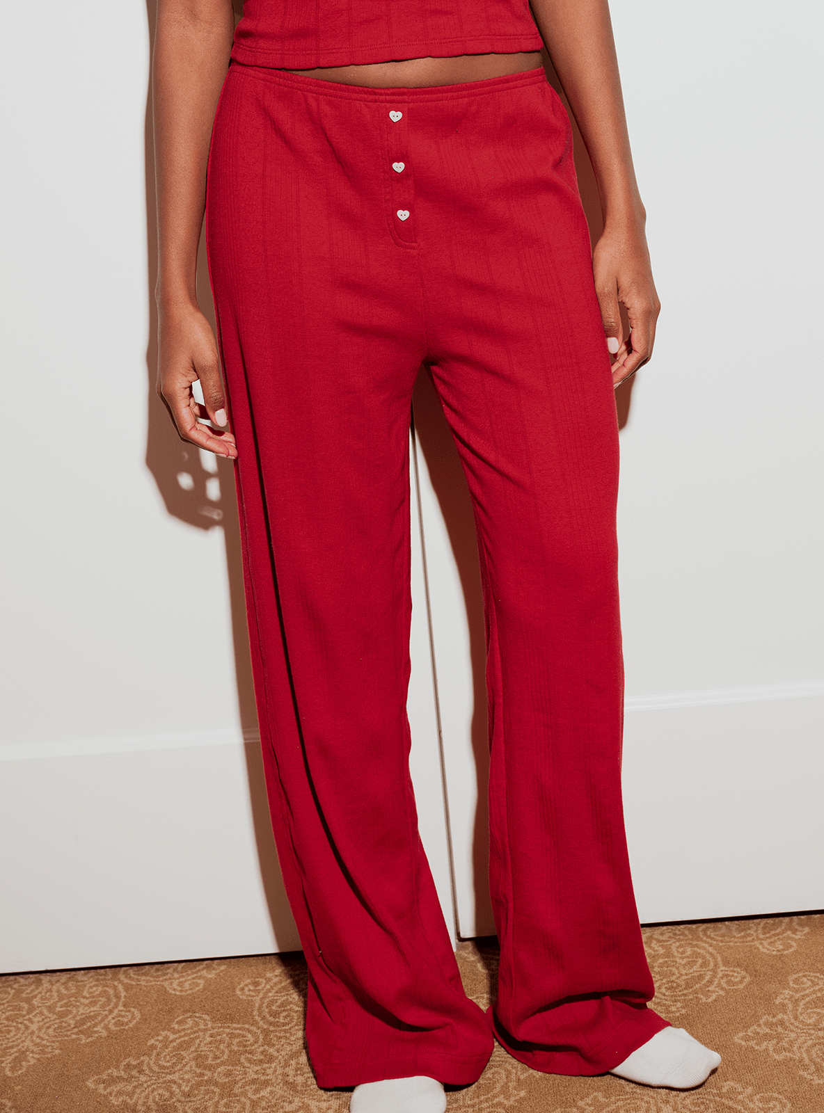 The Pointelle Straight Pants