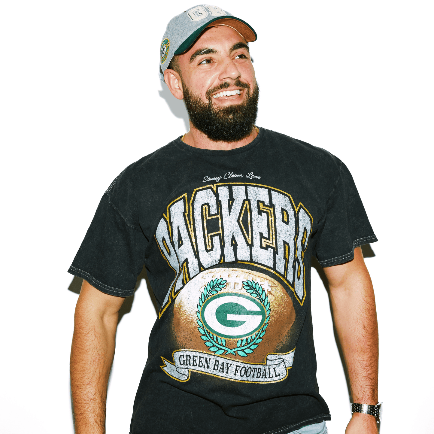 Stoney Clover Lane X '47 Green Bay Packers Glitter Rocker Vintage Tee