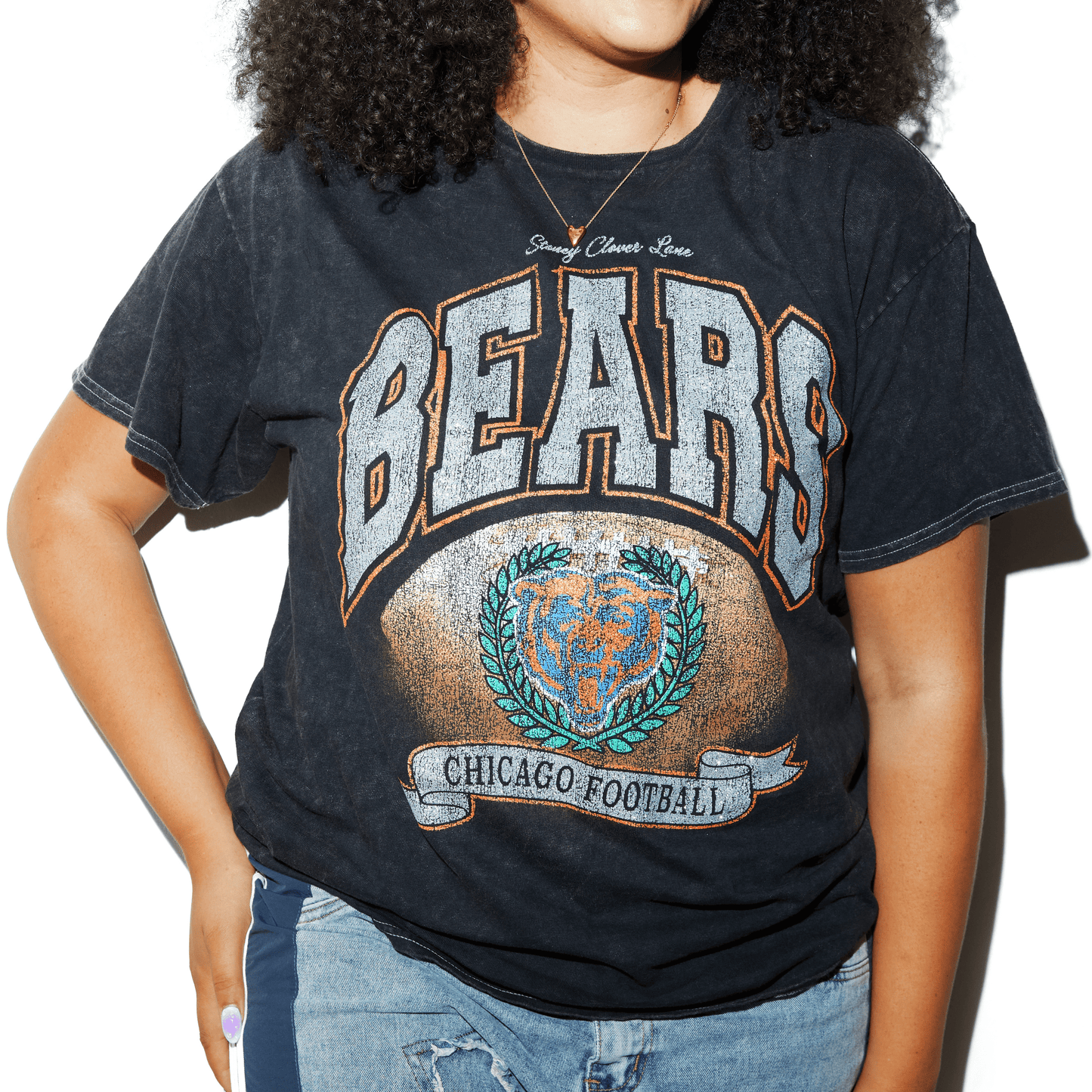 Stoney Clover Lane X '47 Chicago Bears Glitter Rocker Vintage Tee