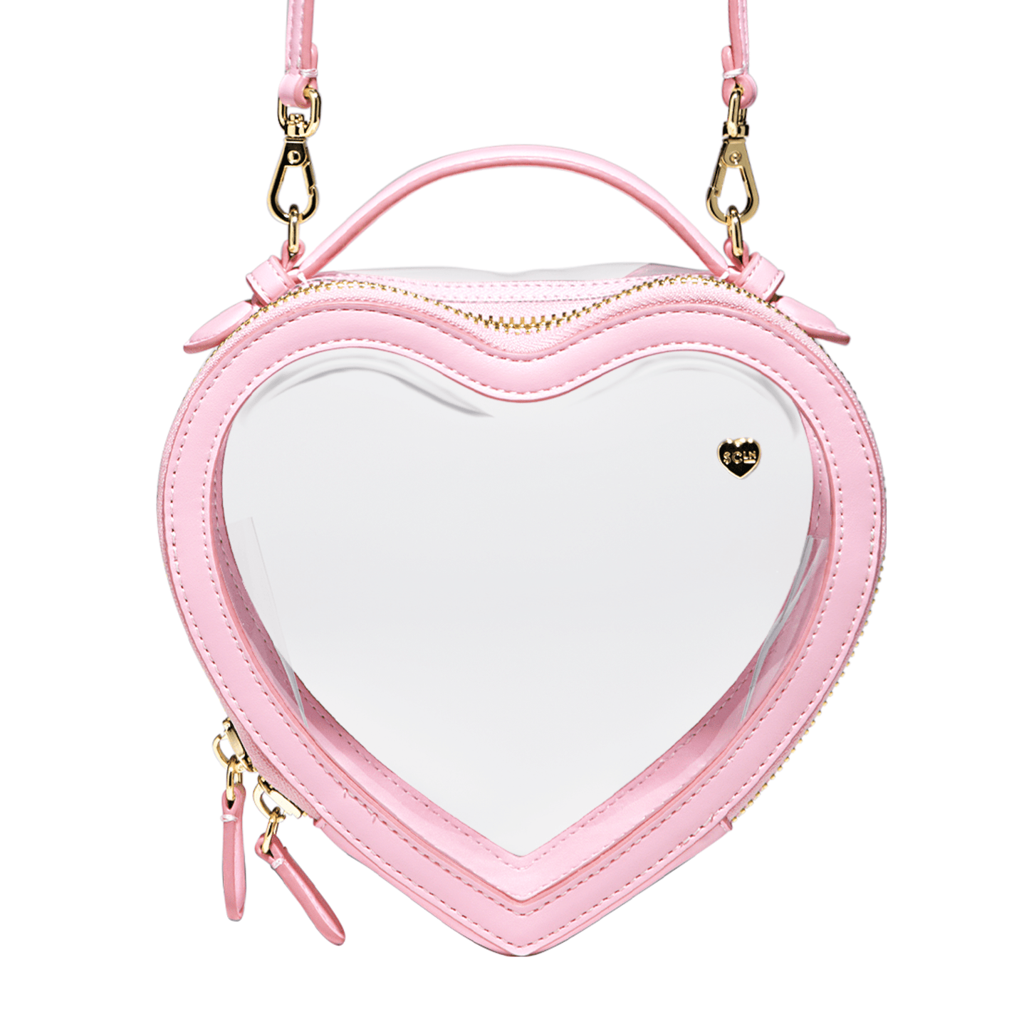 Clear Heart Crossbody Bag