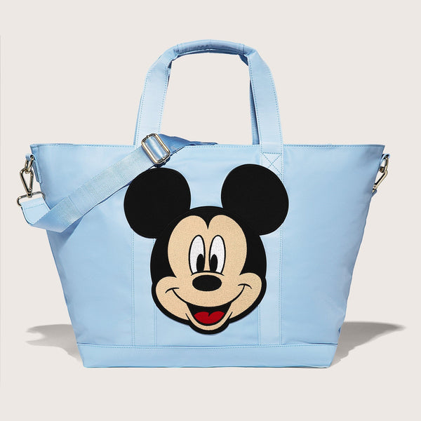 Periwinkle Tote with Jumbo Disney Mickey Patch