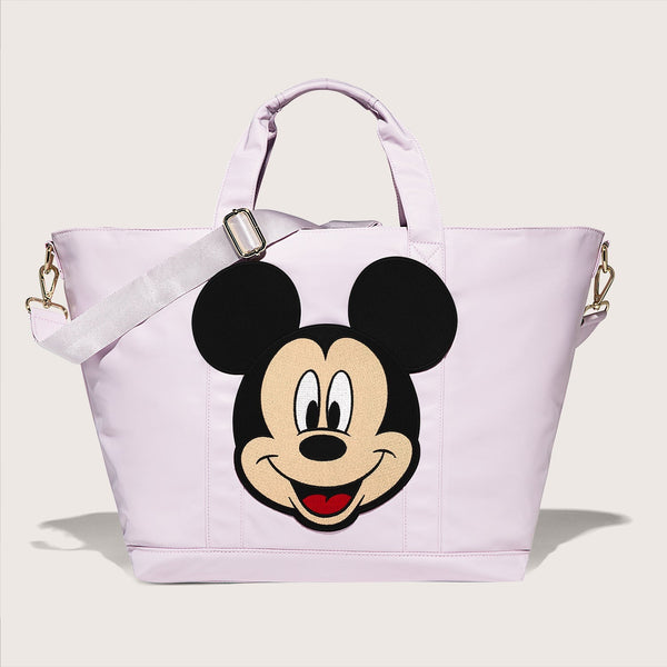 Lilac Tote with Jumbo Disney Mickey Patch