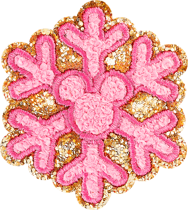 Pink Snow Flake Patch