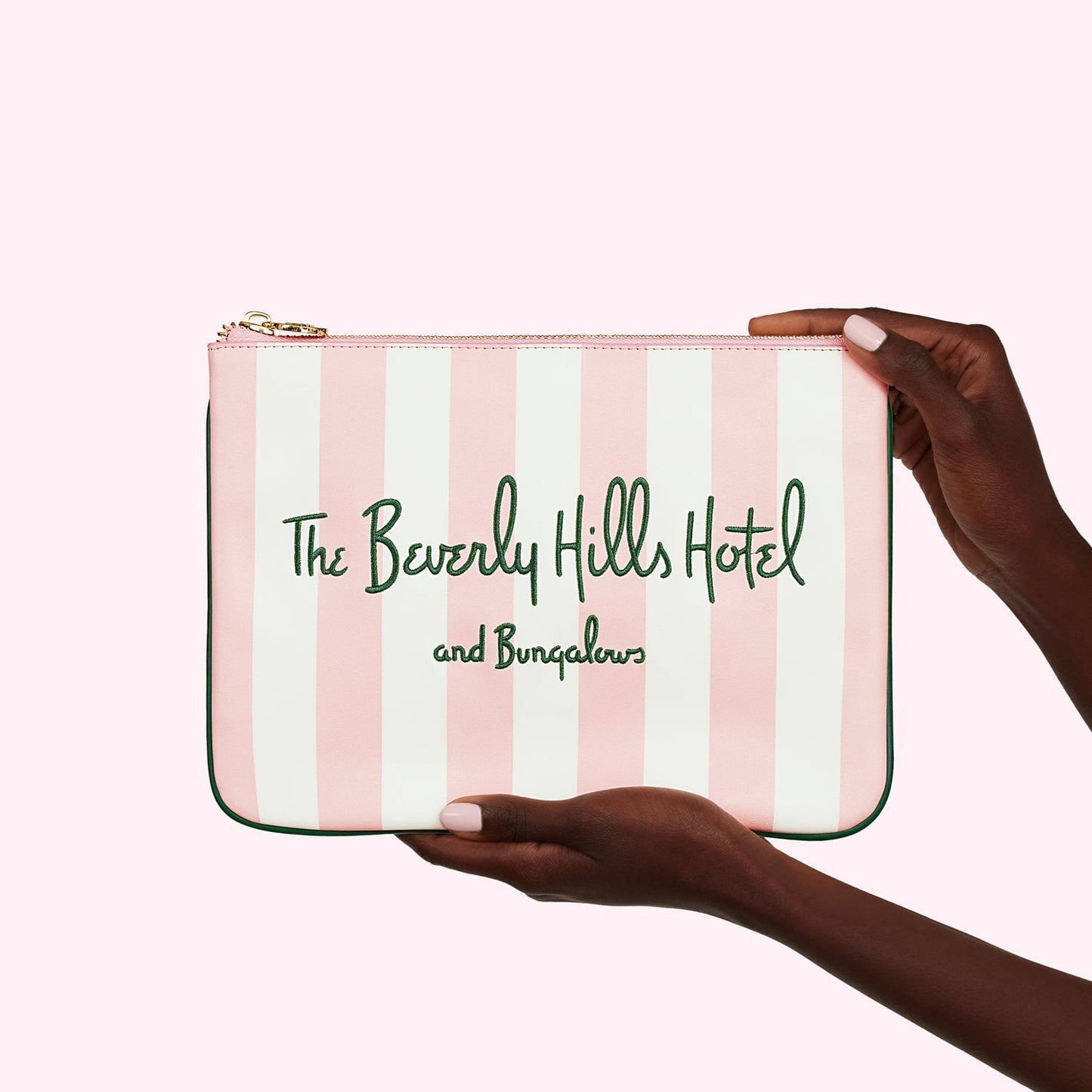 Beverly Hills Hotel Embroidered Flat Pouch