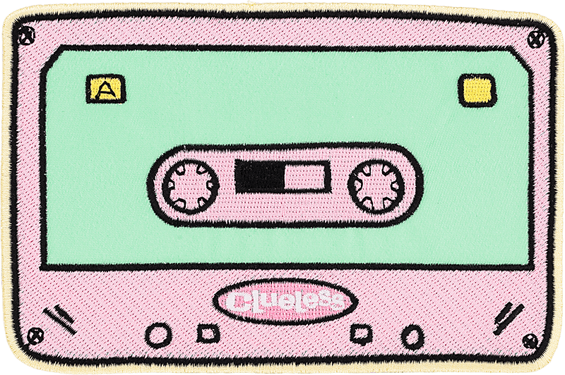 Customizable Clueless Cassette Tape Patch