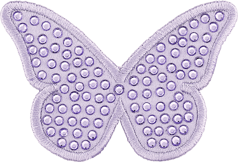 Purple Crystal Butterfly Patch