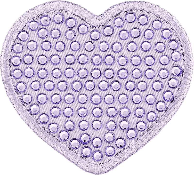 Purple Crystal Heart Patch