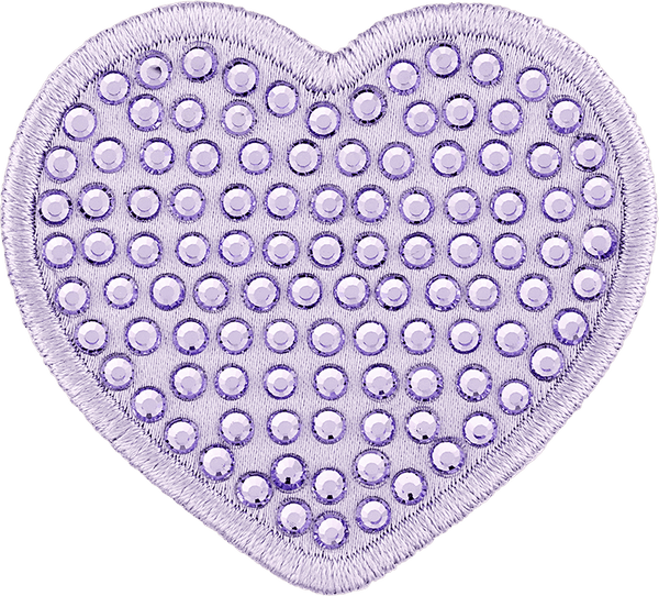 Purple Crystal Heart Patch