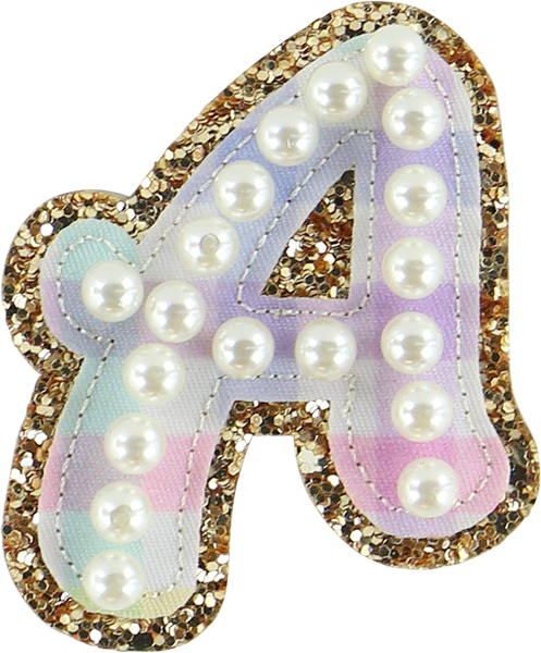 Rainbow Gingham Pearl Letters - Letter A | Stoney Clover Lane