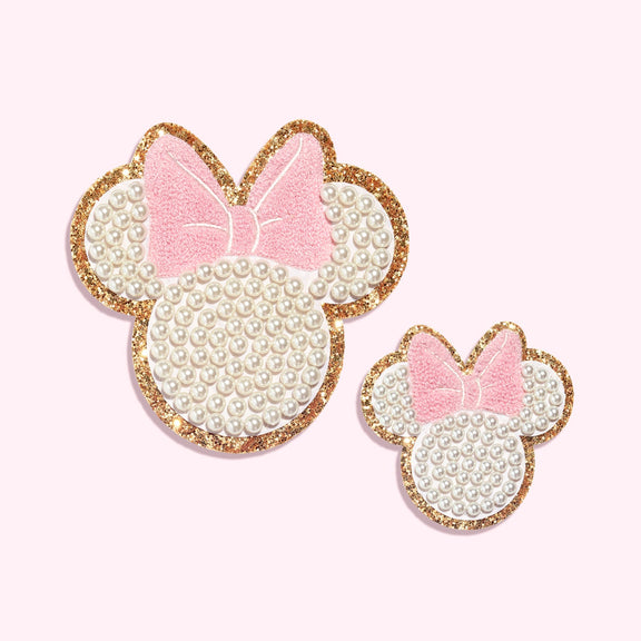 Disney Minnie Mouse Large Glitter Pearl Patch
