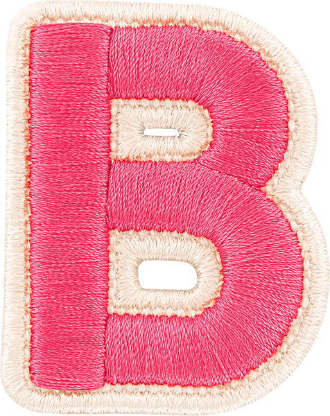 Bubblegum Rolled Embroidery Letter Patches - Stoney Clover Lane