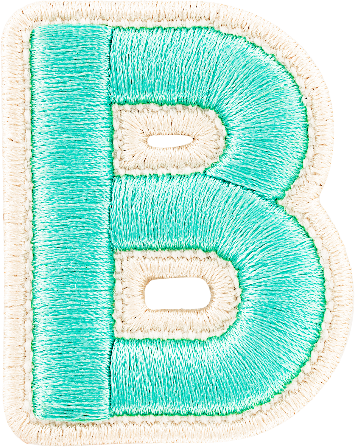 Cotton Candy Rolled Embroidery Letter Patches