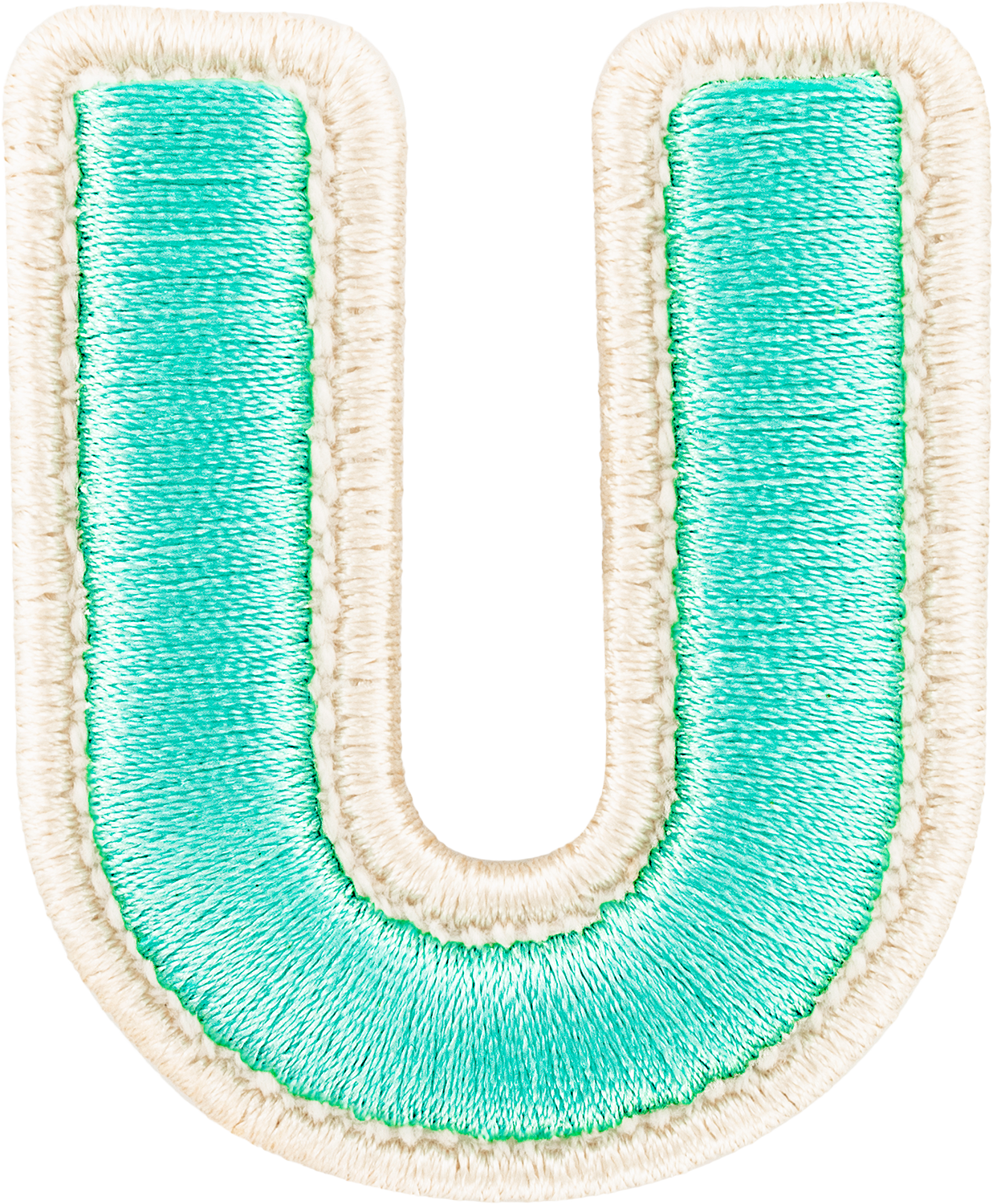 Cotton Candy Rolled Embroidery Letter Patches