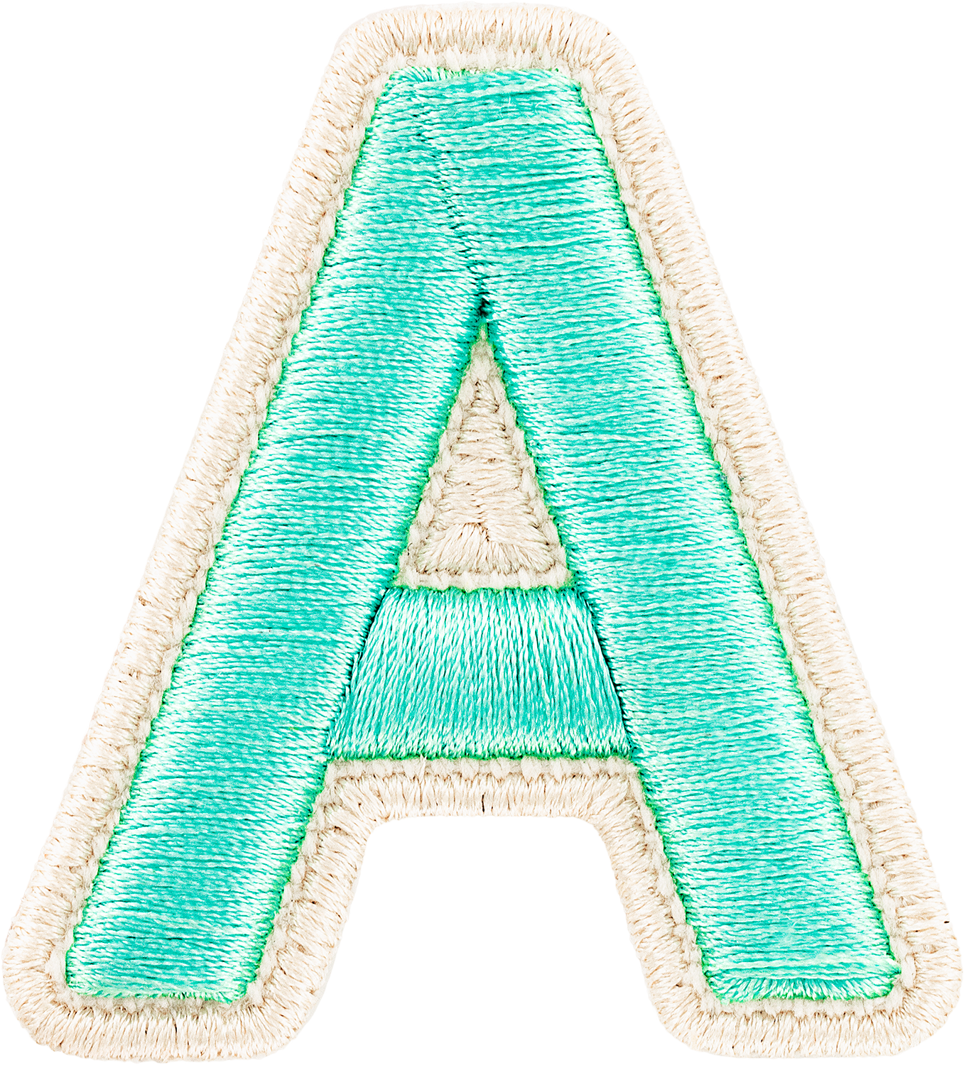 Cotton Candy Rolled Embroidery Letter Patches