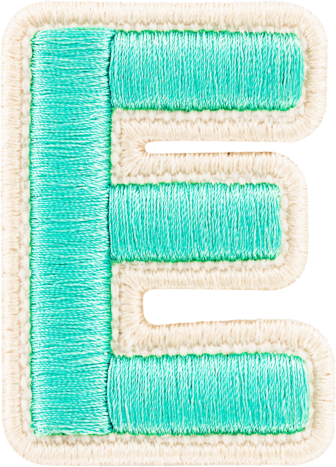 Cotton Candy Rolled Embroidery Letter Patches
