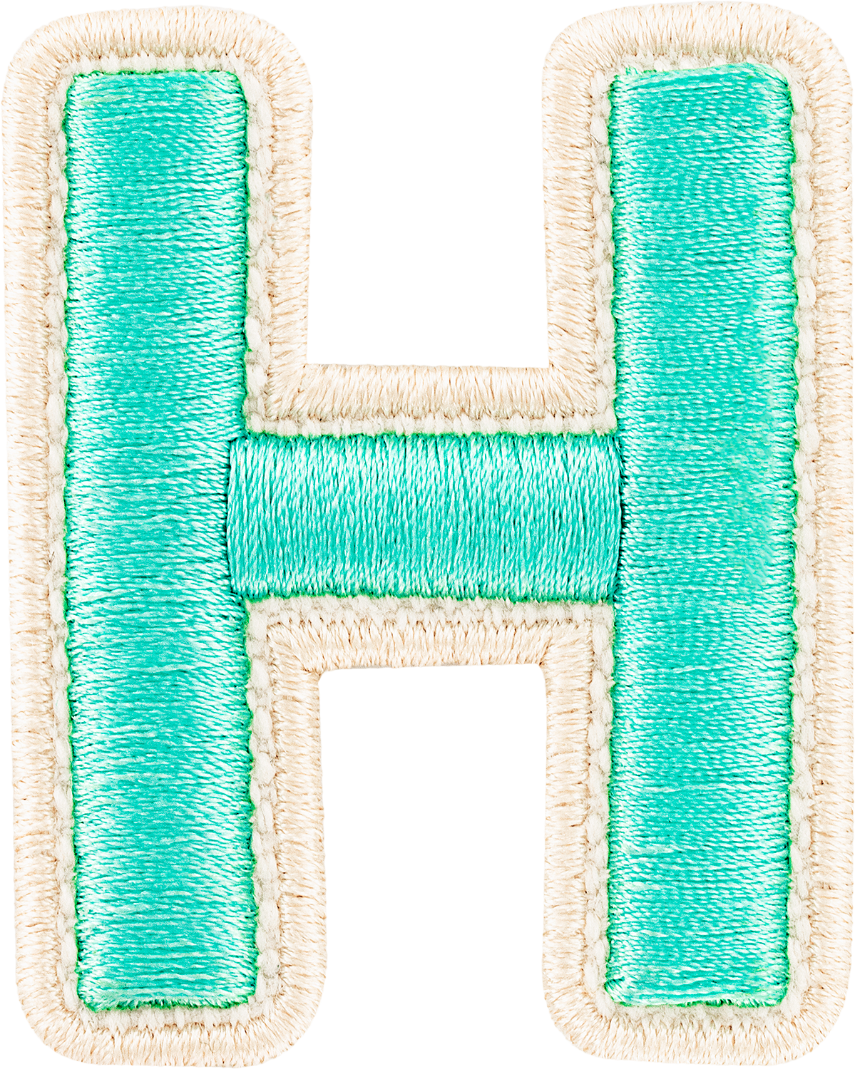 Cotton Candy Rolled Embroidery Letter Patches