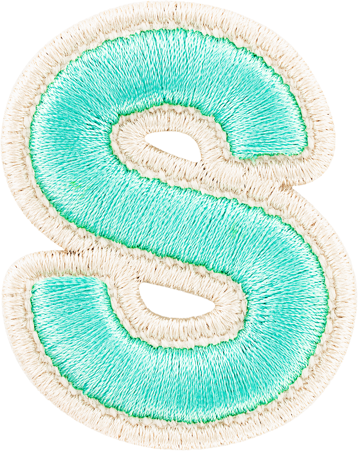 Cotton Candy Rolled Embroidery Letter Patches