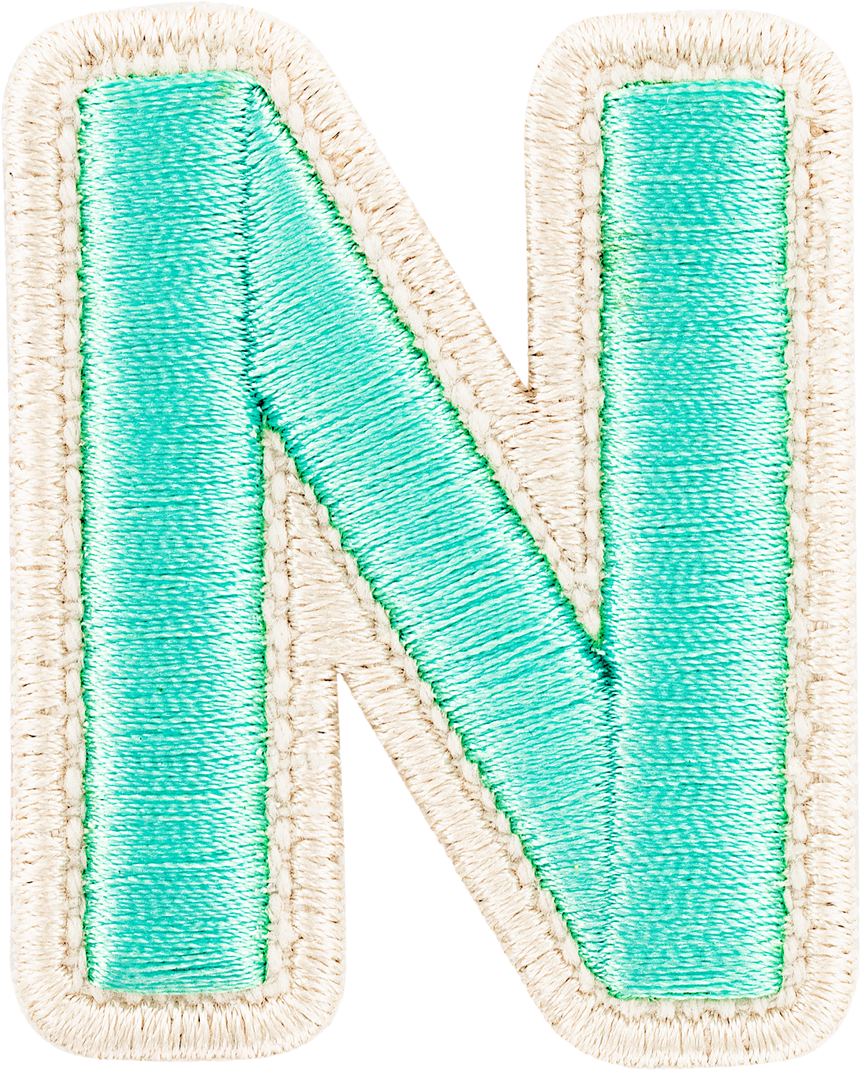 Cotton Candy Rolled Embroidery Letter Patches