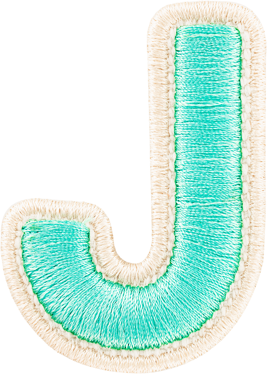 Cotton Candy Rolled Embroidery Letter Patches