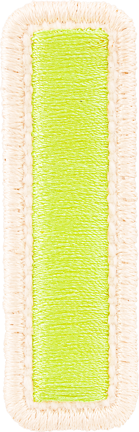 Lime Rolled Embroidery Letter Patches