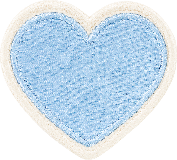 Stoney Clover Lane- Rolled Embroidery Heart Patch Lilac