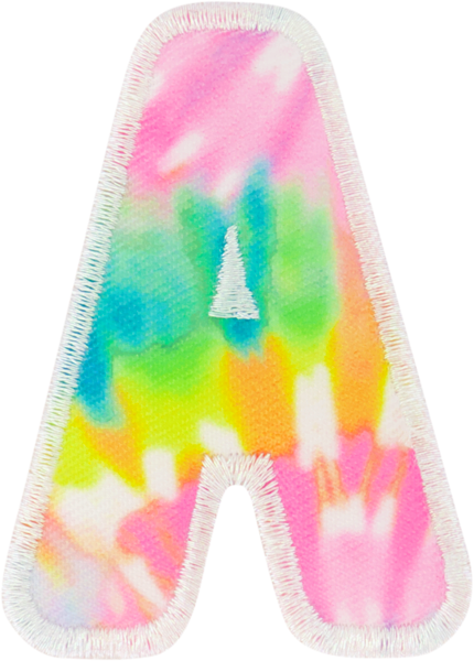 Tie Dye Letter Patches