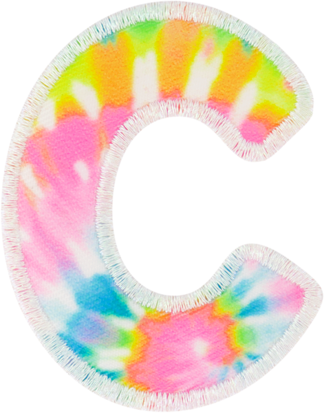 Tie Dye Letter Patches