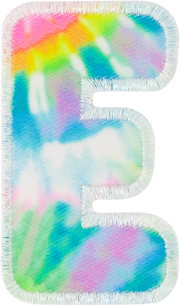 Tie Dye Letter Patches