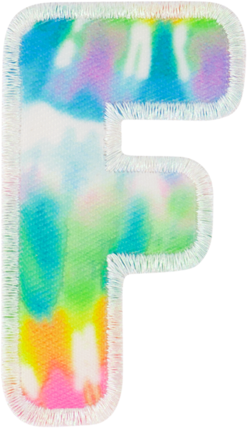 Tie Dye Letter Patches