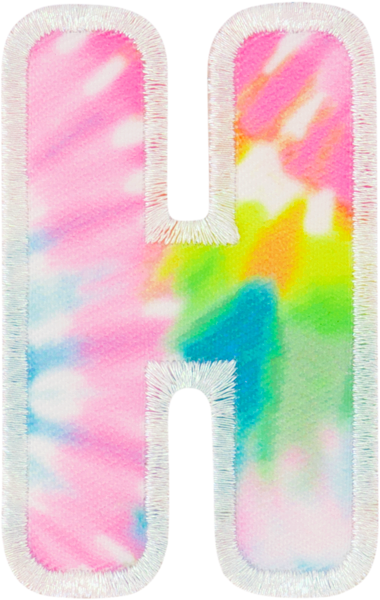 Tie Dye Letter Patches