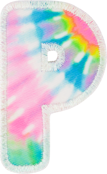 Tie Dye Letter Patches